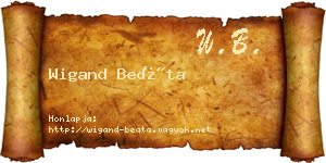 Wigand Beáta névjegykártya